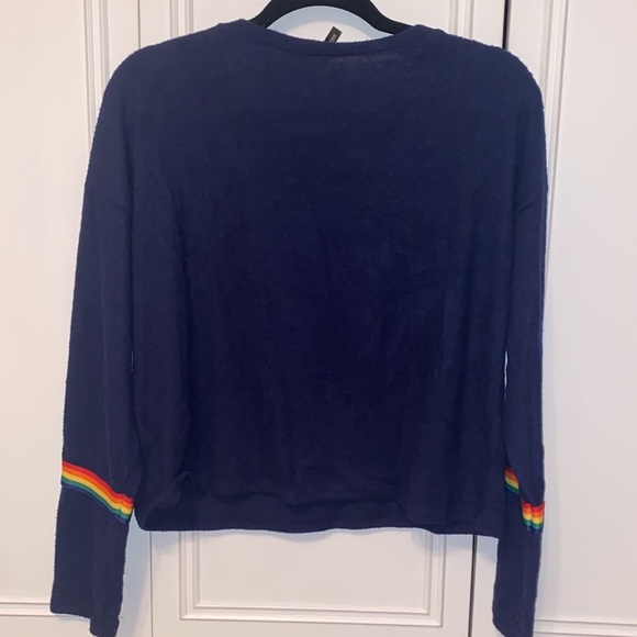 NWOT Revelation Rainbow Stripe Long Sleeve Shirt Size L - Picture 2 of 4